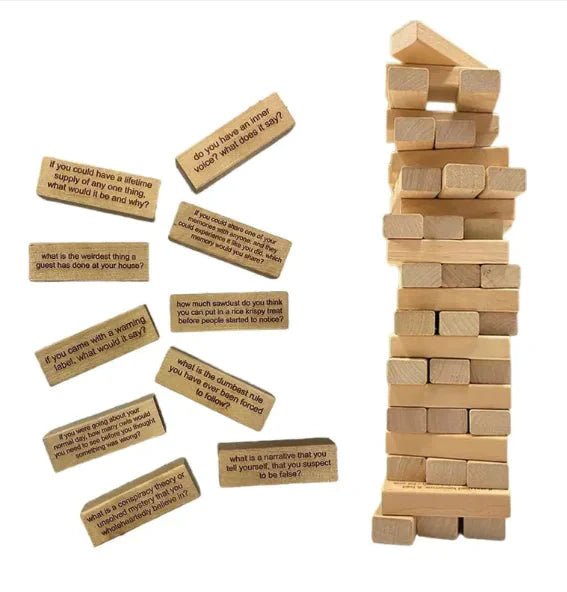 Building Blocks Icebreaker Couple Oath Wood Stacking Anti Spier
