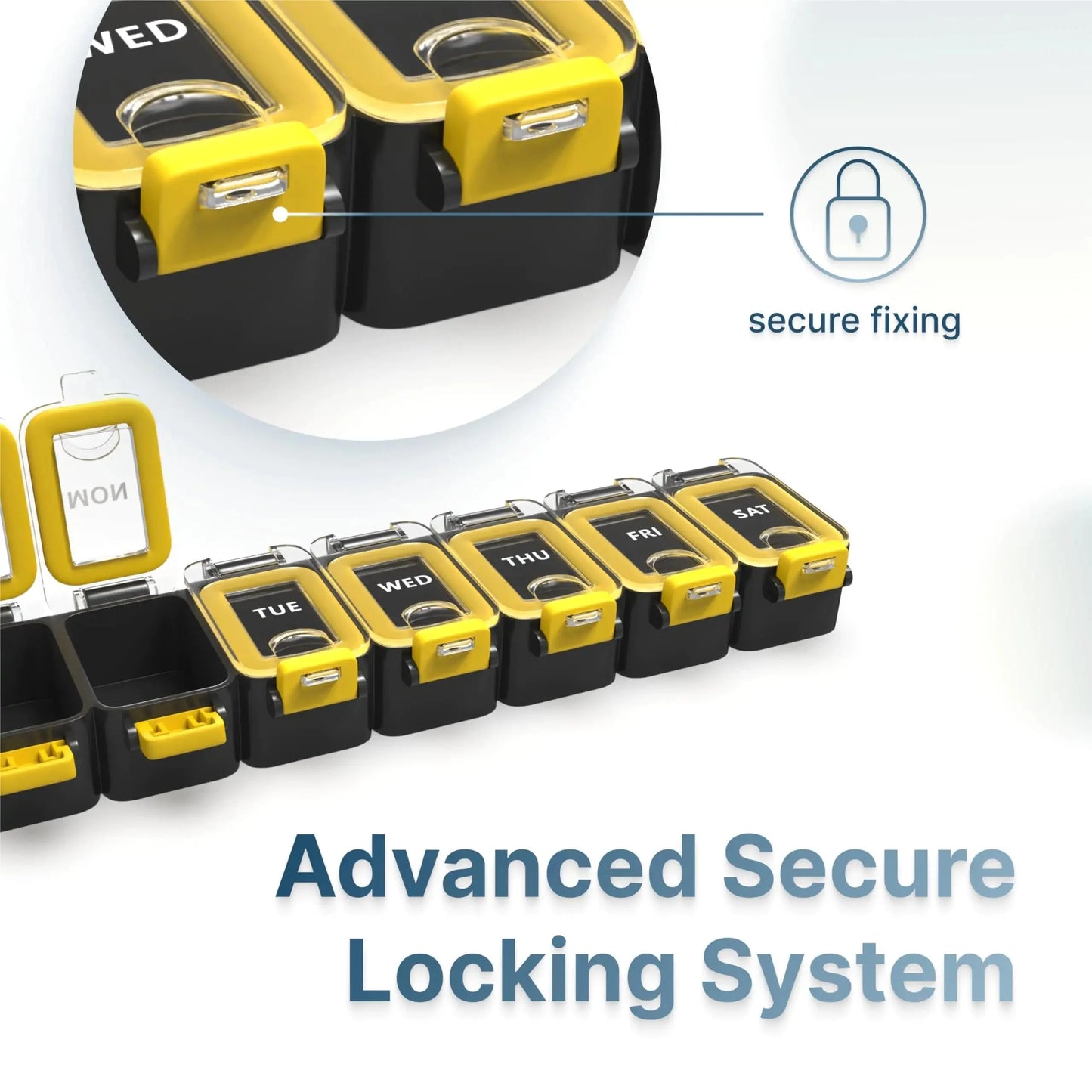 Weekly Medicine Pill Organizer Waterproof 7 Day Large Pill Box Daily Pill Case Anti Spier