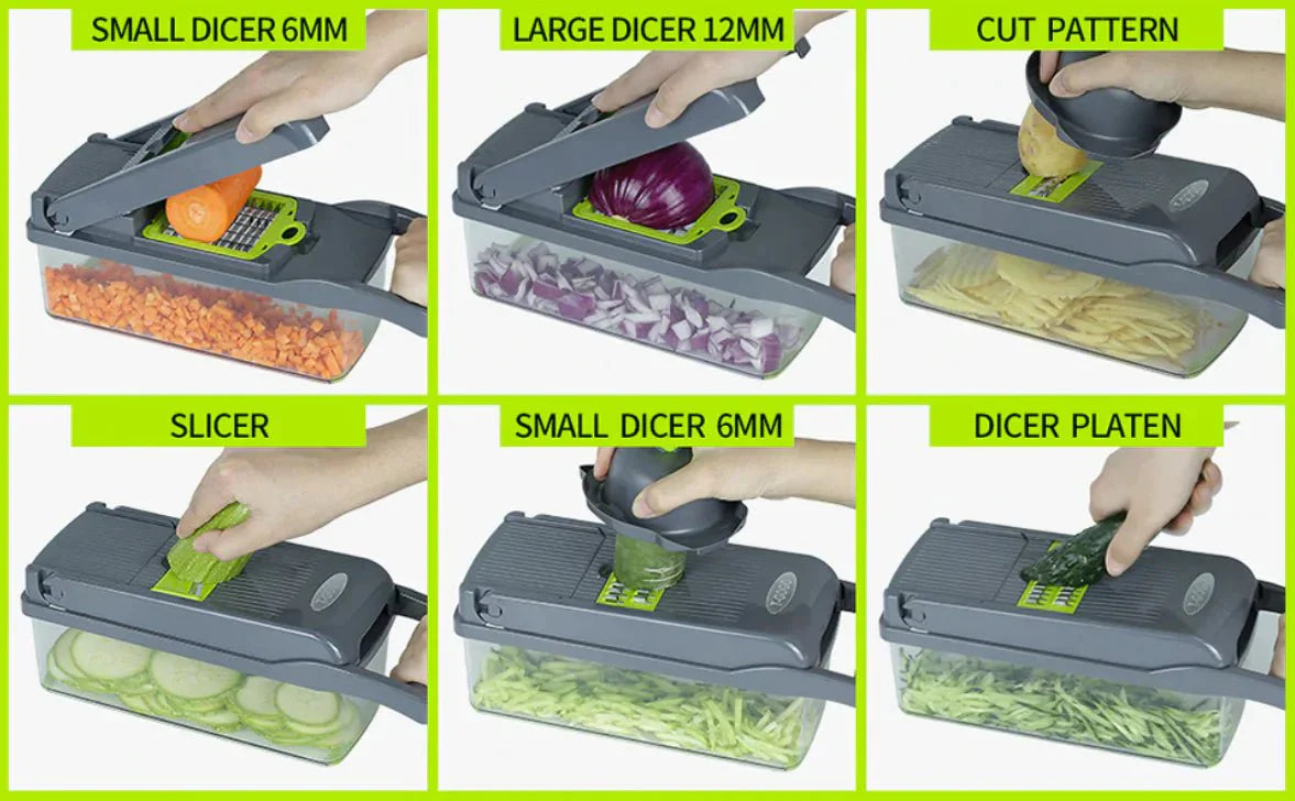 10 in 1 Multifunctional Cutter Shredder Slicer - Anti Spier - Anti Spier -