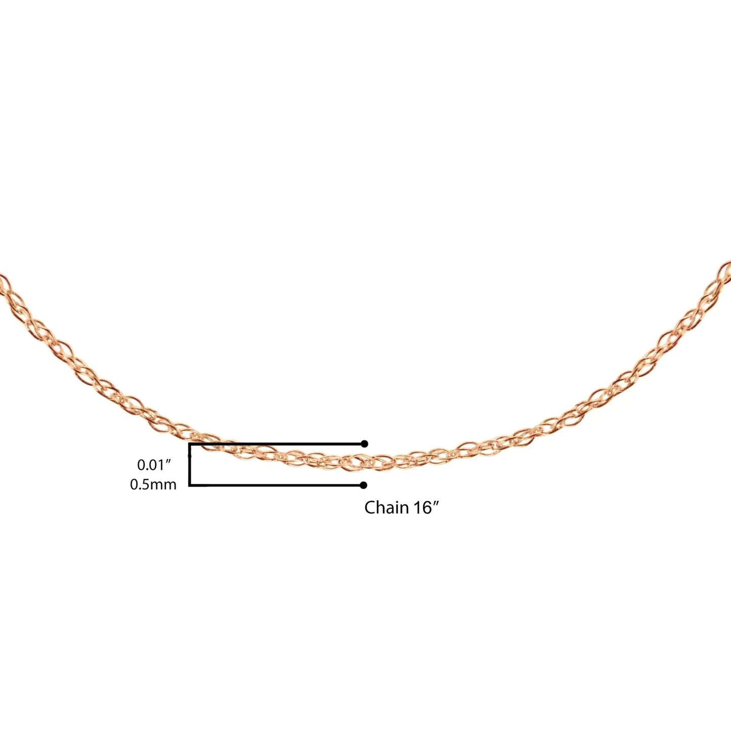 10K Gold 0.5 mm Slender & Dainty Fine Rope Chain Necklace - Anti Spier - Anti Spier -