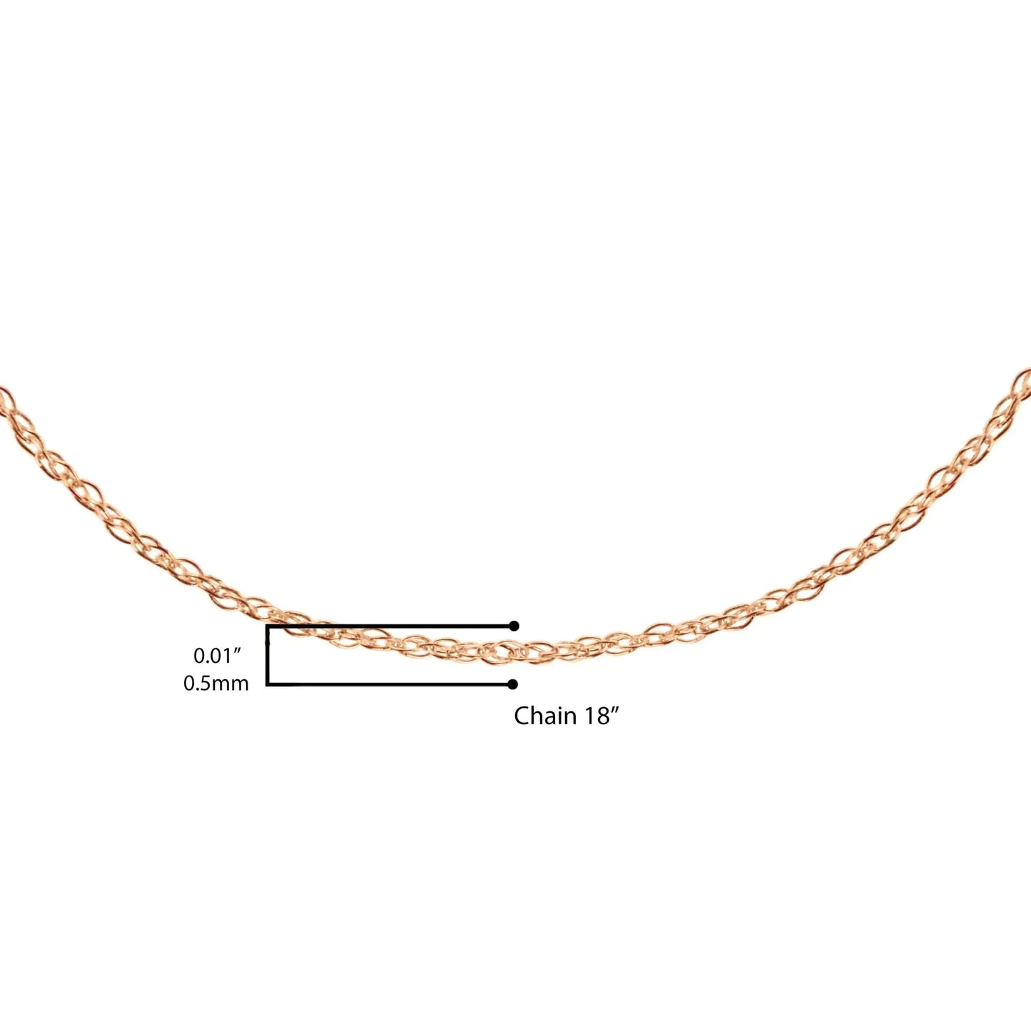 10K Gold 0.5 mm Slender & Dainty Fine Rope Chain Necklace - Anti Spier - Anti Spier -