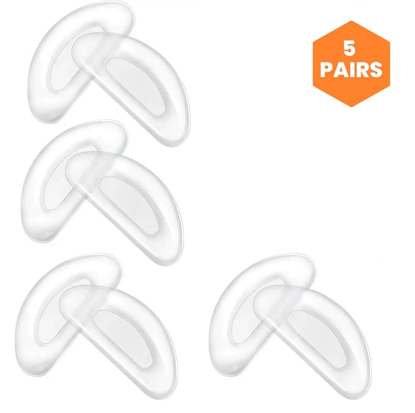 5 Pairs Anti-Slip Nose Pads For Eyeglasses Anti Spier