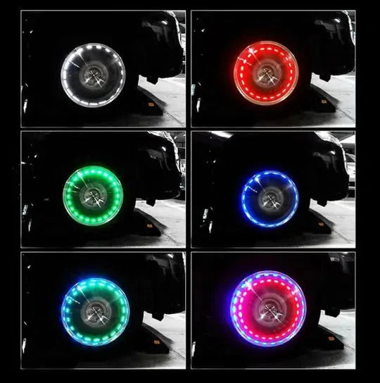 Solar Flash Wheel Tire Light Anti Spier