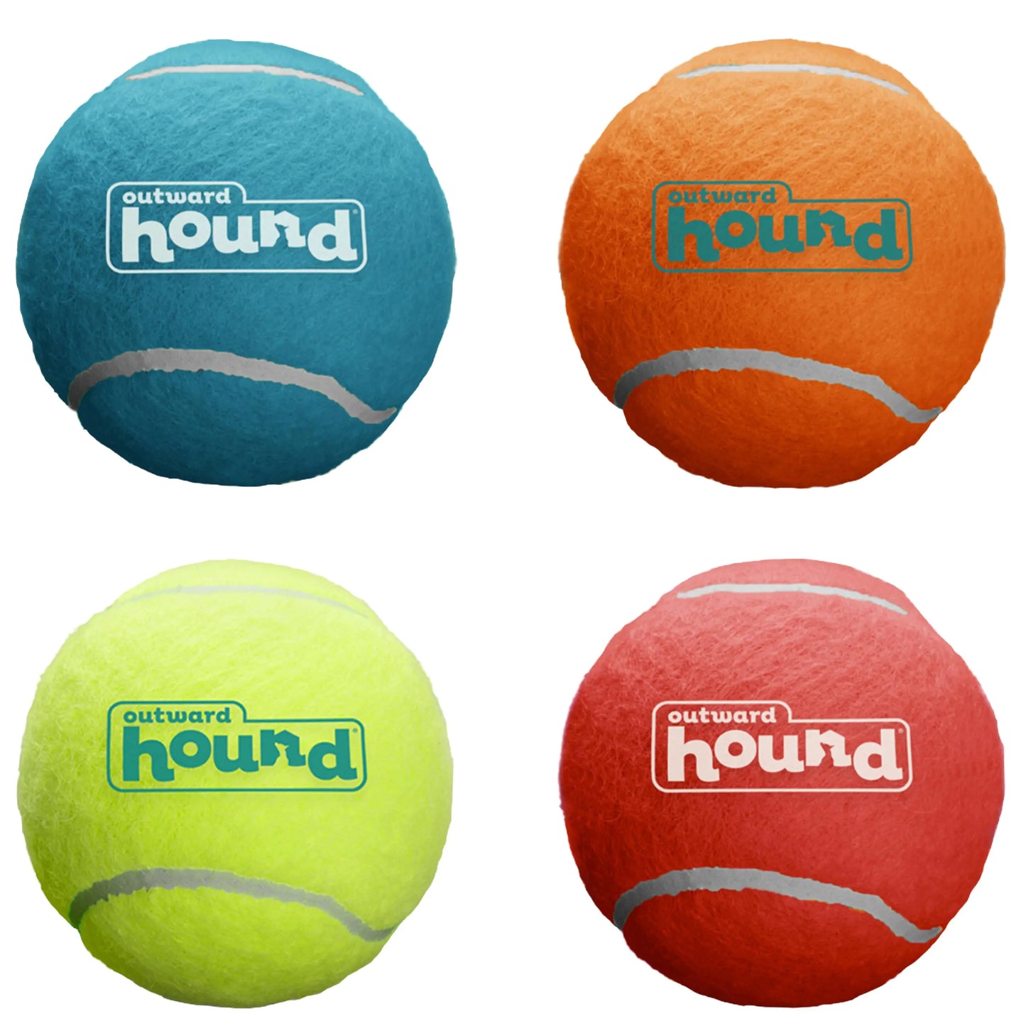 Outward Hound Squeaker Ballz Fetch Dog Toy XS - 4 Pack