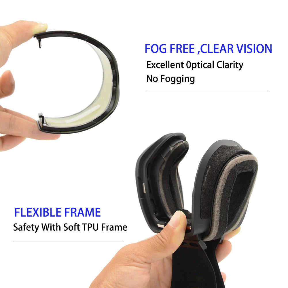 Anti-Fog Ski Goggles with Magnetic Lens Anti Spier