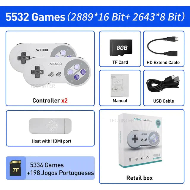 1500 Games HDMI-Compatible Video Game Console for SNES/NES Anti Spier