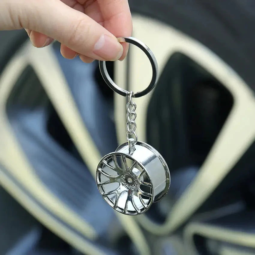 Wheel Rim Hub Tuning Keychain Anti Spier