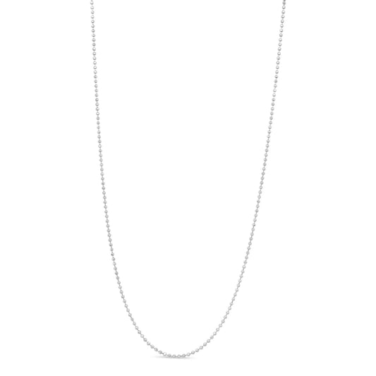 .925 Sterling Silver 0.7mm Slim and Dainty Unisex 18" Inch Ball Bead Chain Necklace - Anti Spier - Anti Spier - necklace