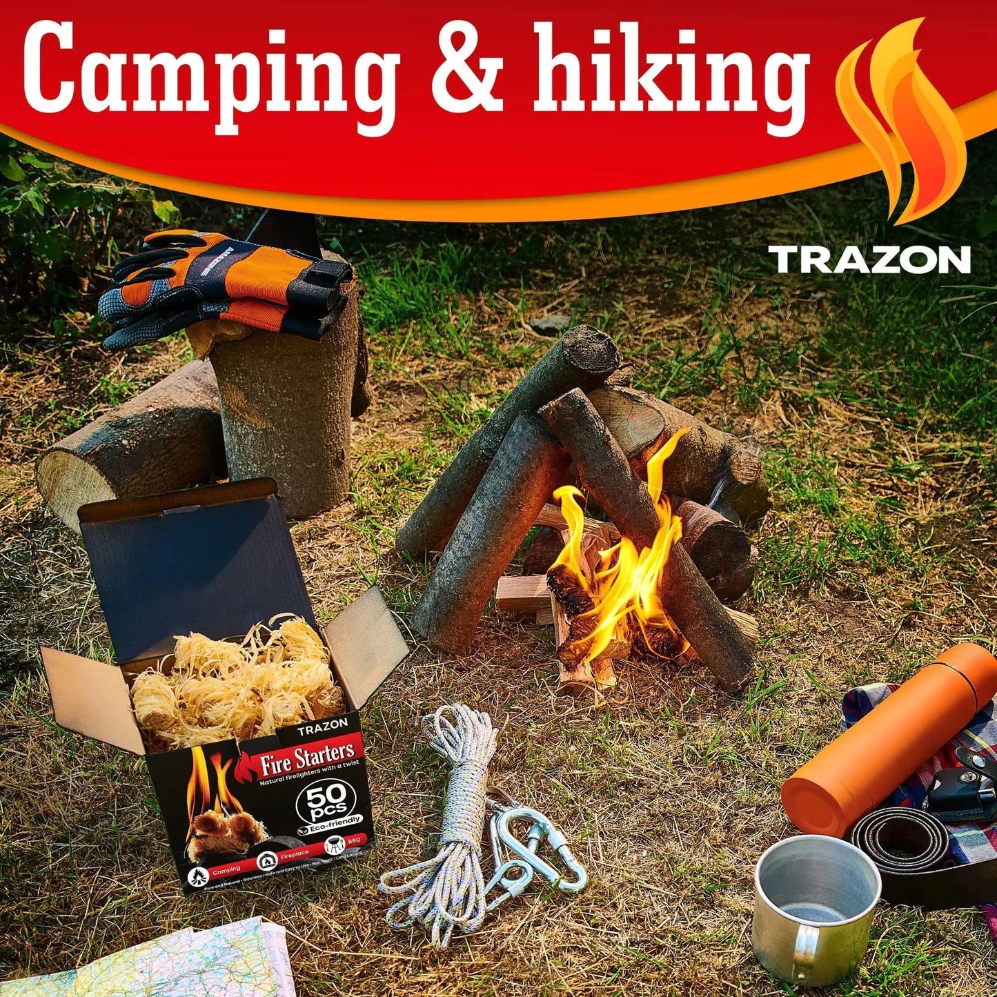 Fire Starters for Indoor Fireplace Campfires Wood Stove Grill Charcoal Chimney Anti Spier