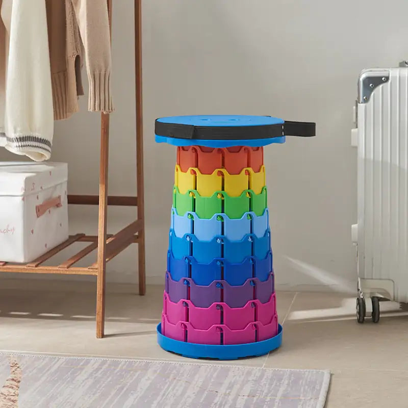 Portable Folding Telescopic Stool with Carry Bag