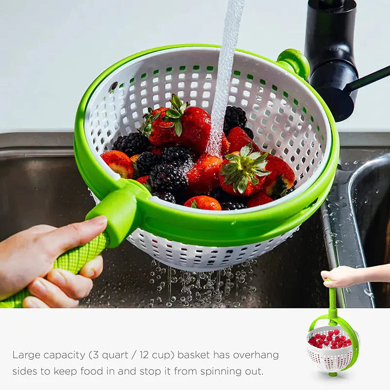 Scratch Resistant Nylon Salad Spinner Colander Anti Spier