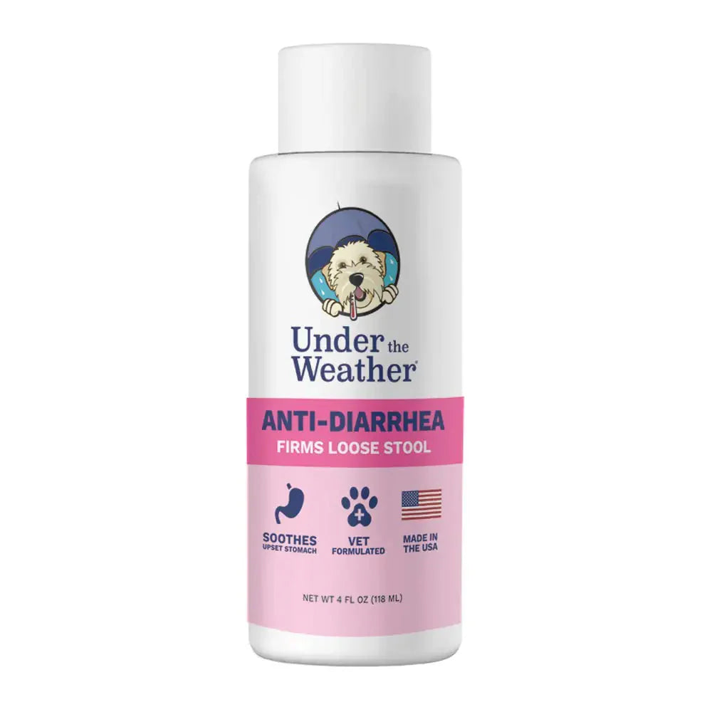 Under the Weather Anti-Diarrhea Liquid - Dog Anti Diarrhea Medication (4 oz Bottle) Anti Spier