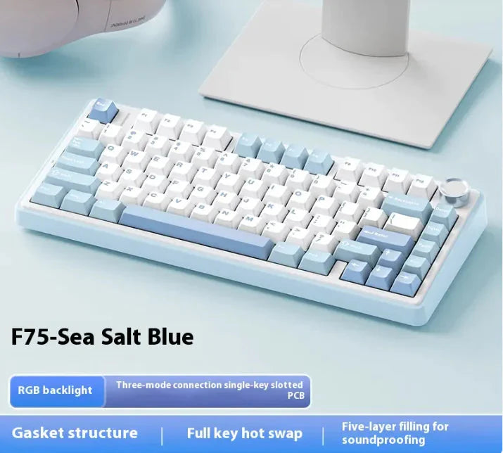 Wireless Three-Mode Bluetooth Mechanical Keyboard Anti Spier