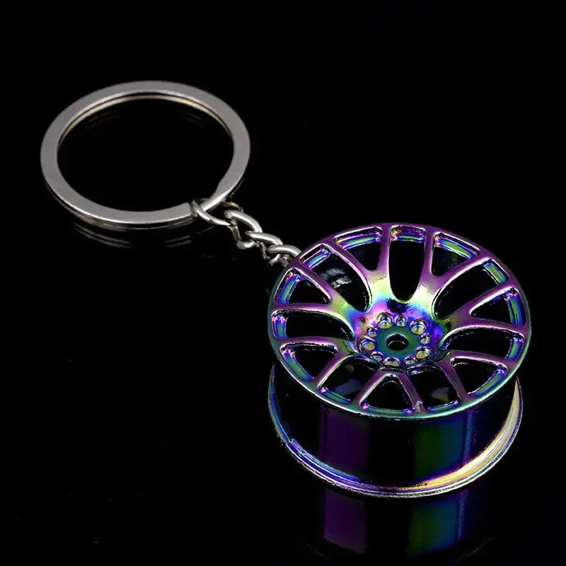 Wheel Rim Hub Tuning Keychain Anti Spier