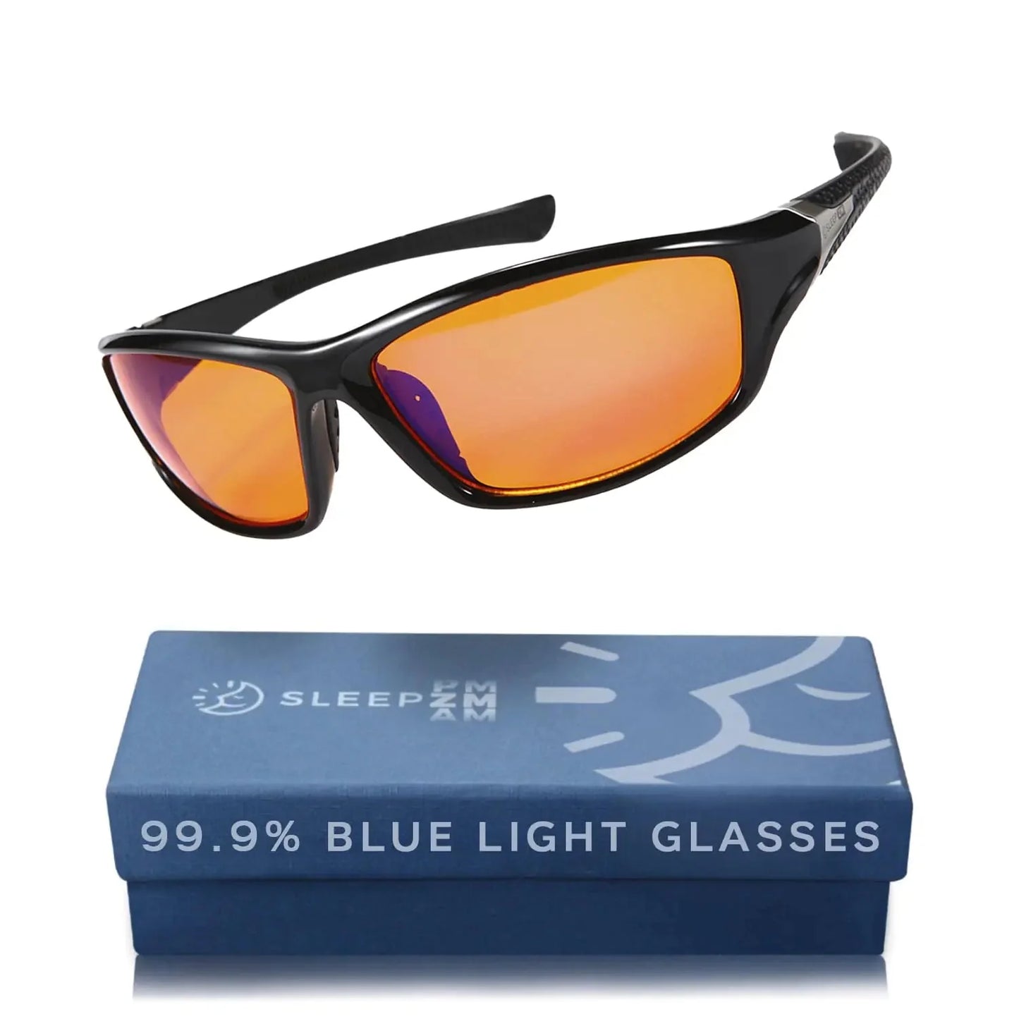 Sleep ZM Maximum Protection Blue Light Glasses - 99.9% Orange Blue Light Blocking Glasses for Better Sleep & Reduced Eye Strain eSports & Gaming Accessories Orange Computer Glasses for Women & Men Anti Spier