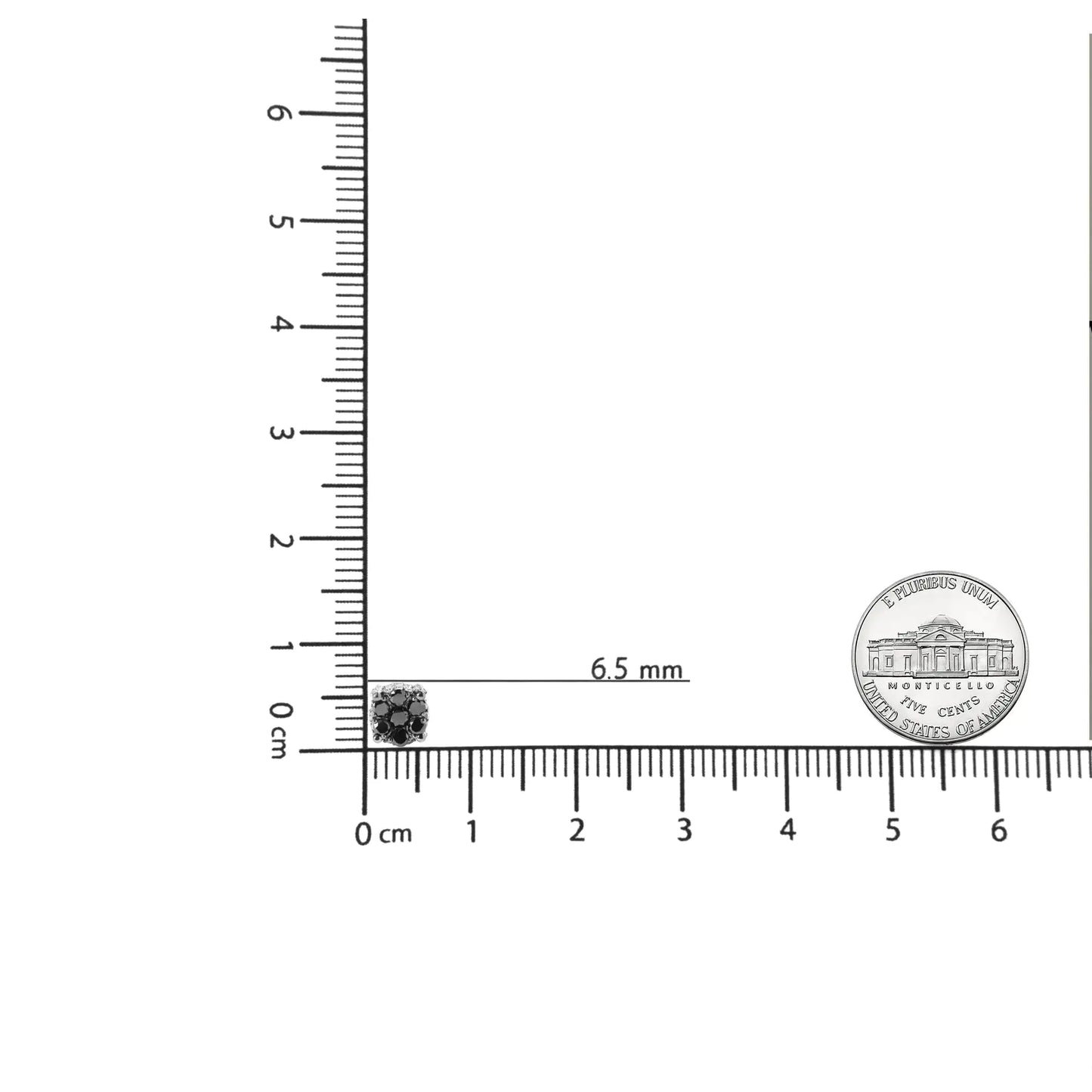 Men's 10K Yellow Gold 1.00 Cttw White and Black Treated Diamond Earring (Black / I-J Color, I2-I3 Clarity) - Anti Spier