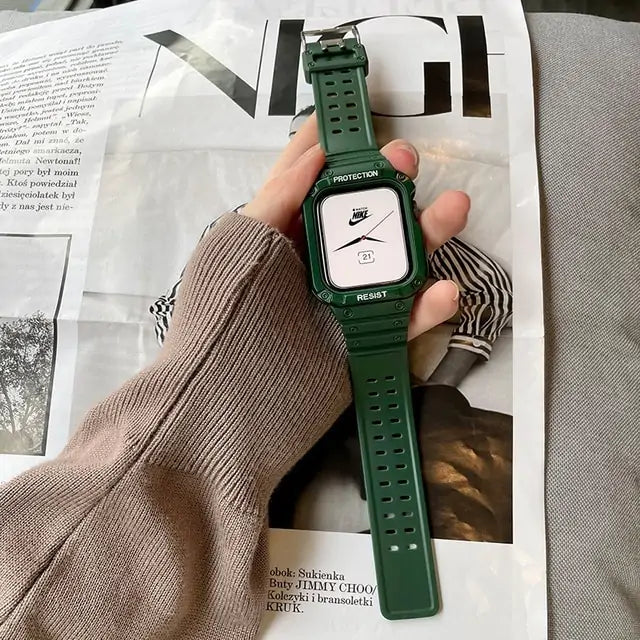 Watch Band & Case For iWatch Series 7 6 SE 5 Anti Spier