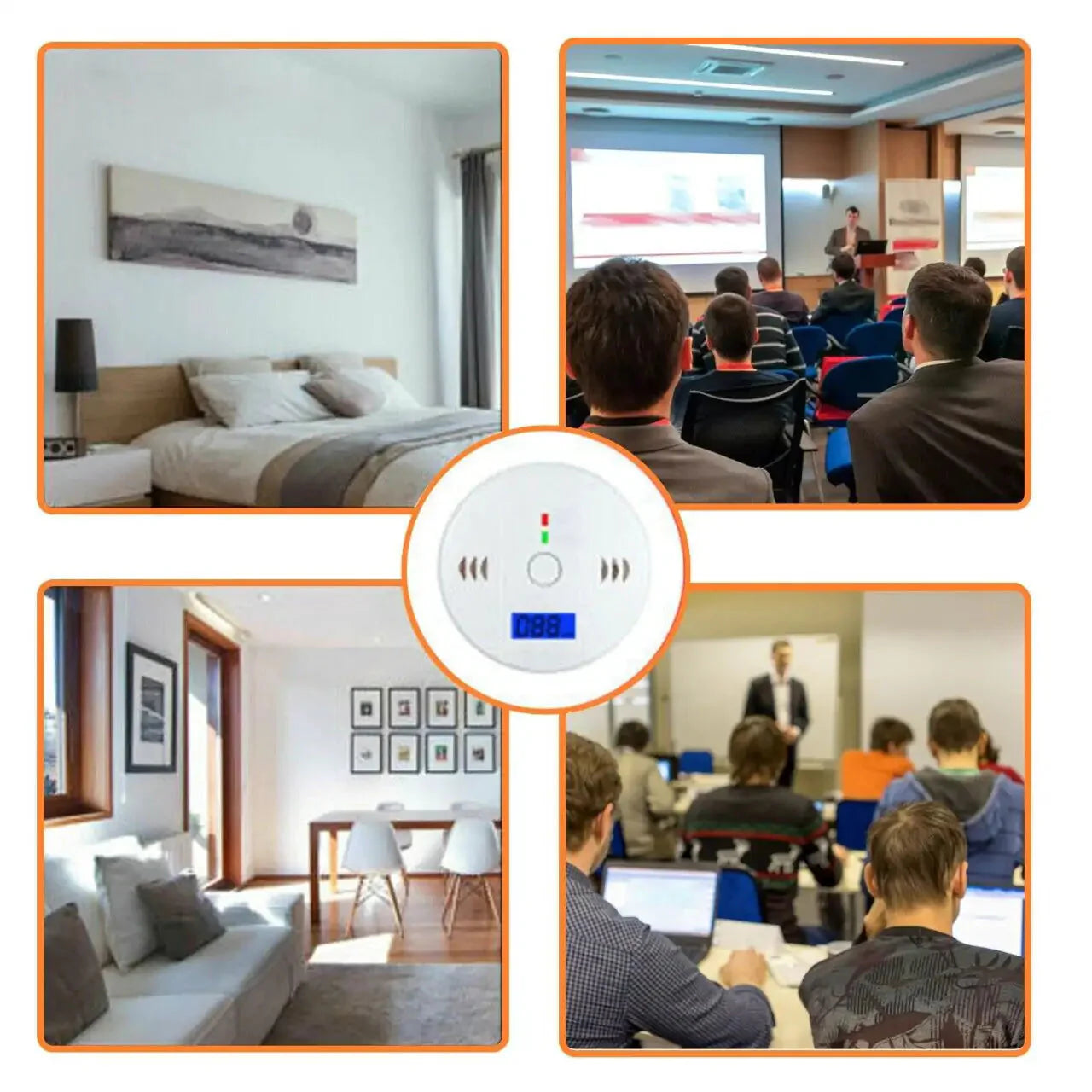 LCD Combination CO Carbon Monoxide Detector Anti Spier