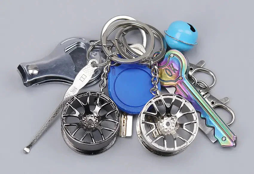 Wheel Rim Hub Tuning Keychain Anti Spier