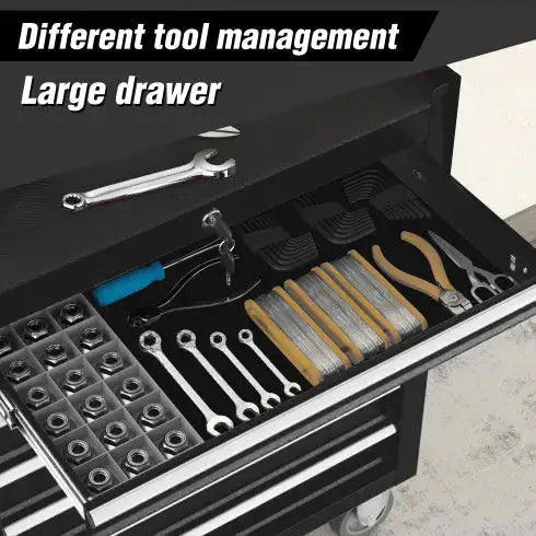 Rolling Tool Chest With 7-Drawer Tool Box With Wheels Multifunctional Tool Cart Mechanic Tool Storage Cabinet For Garage, Warehouse, Workshop, Repair Shop Anti Spier