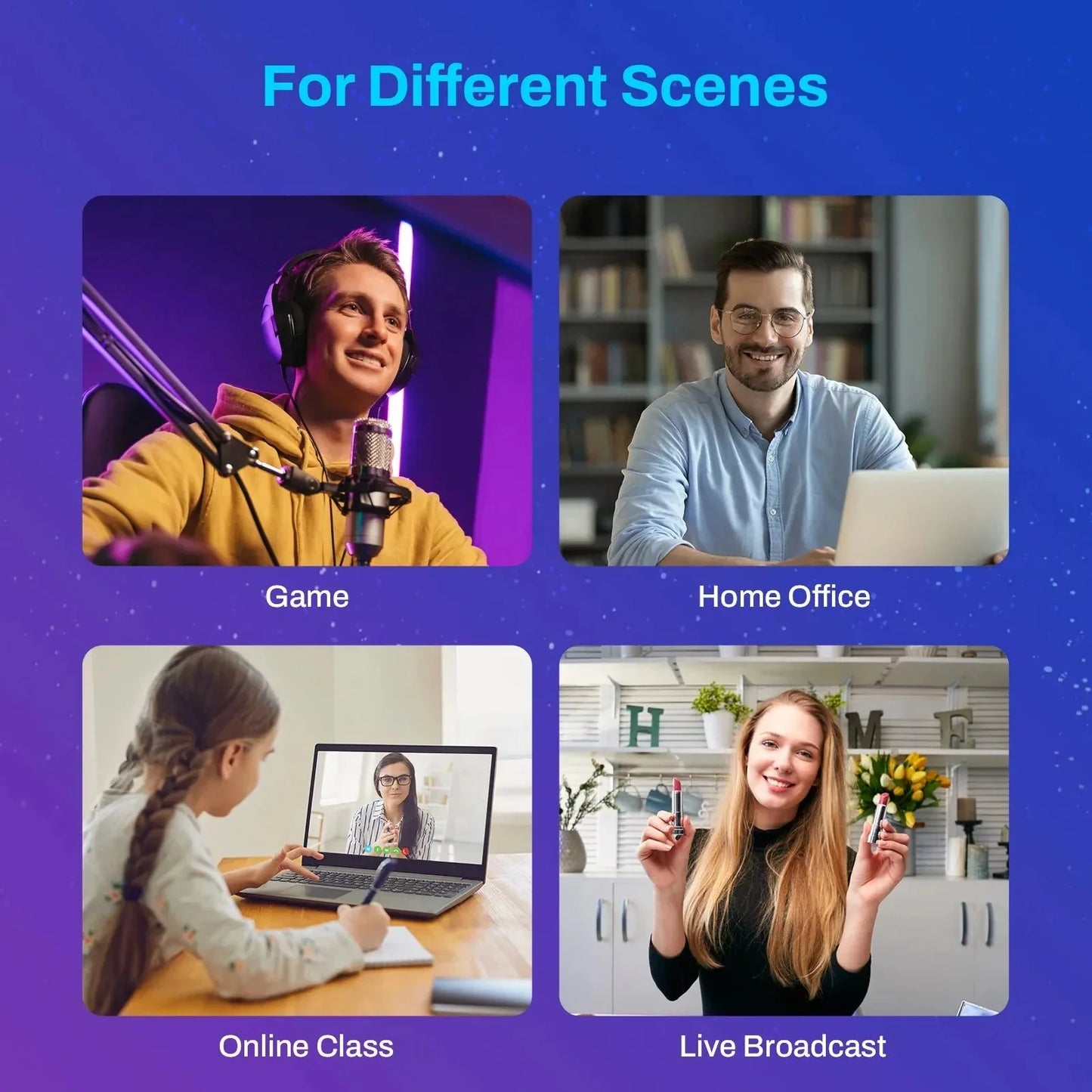 Ultra-clear 4K Live Broadcast Computer Camera Anti Spier