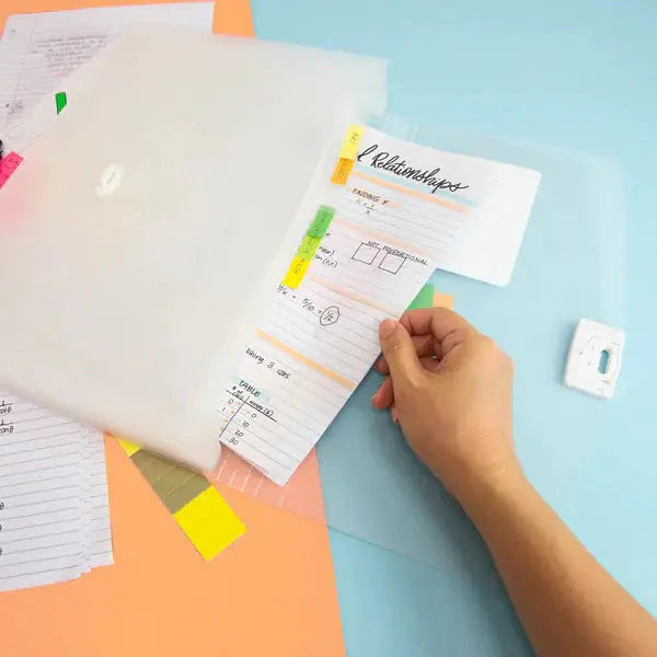 Expanding File Letter Size Translucent Poly 13-Pocket Anti Spier