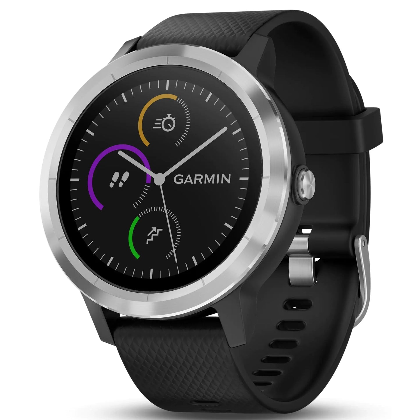 Garmin 010-01769-01 Vivoactive 3 GPS Smartwatch with Contactless Payments and Built-In Sports Apps Black with Silver Hardware Anti Spier