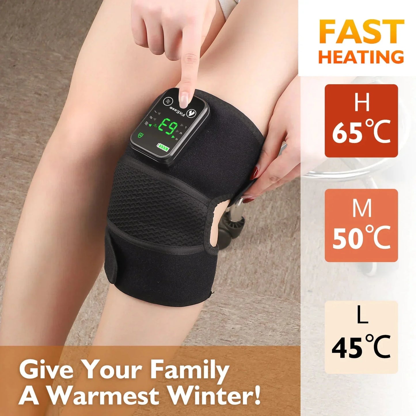 Kneecap, Elbow and Shoulder Intelligent Heating Vibration Massager Anti Spier