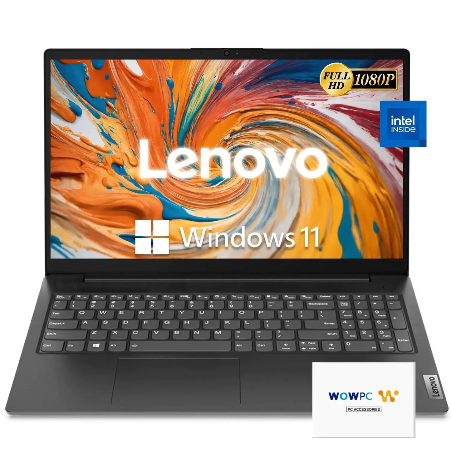Lenovo New V15 Business Laptop | 15.6" FHD Anti-Glare Display | Intel Celeron 2-core Processor & UHD Graphics | 16GB RAM 1TB SSD | Ethernet RJ-45 | Webcam | Windows 11 Pro | w/WOWPC Recovery USB Anti Spier