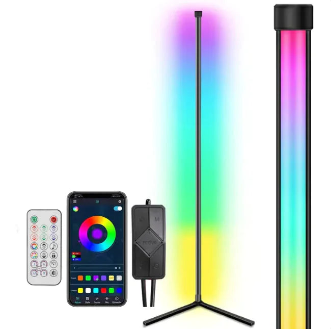 Symphony RGB Smart Corner Floor Lamp with Bluetooth & App Control Anti Spier