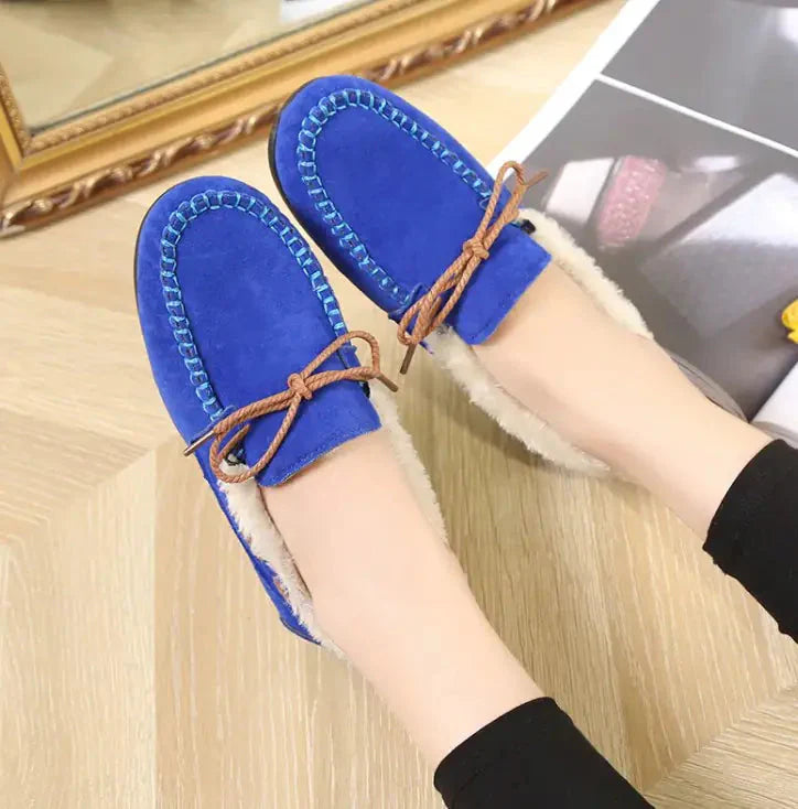 Winter Casual Plush Flat Shoes Anti Spier