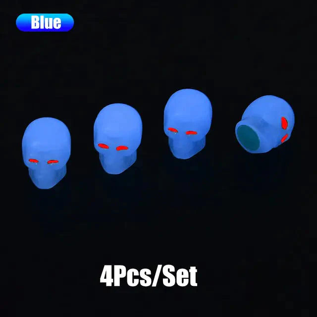 Glow in The Dark Tire Valve Caps Anti Spier
