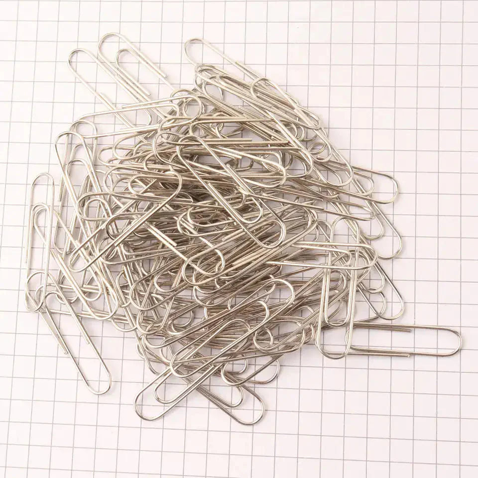 Paper Clip (28mm) Regular Silver (100/Pack) Anti Spier