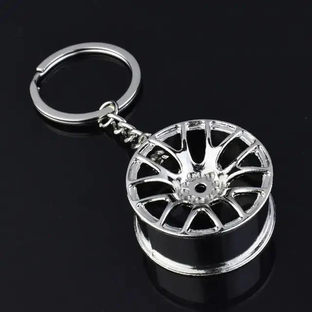 Wheel Rim Hub Tuning Keychain Anti Spier
