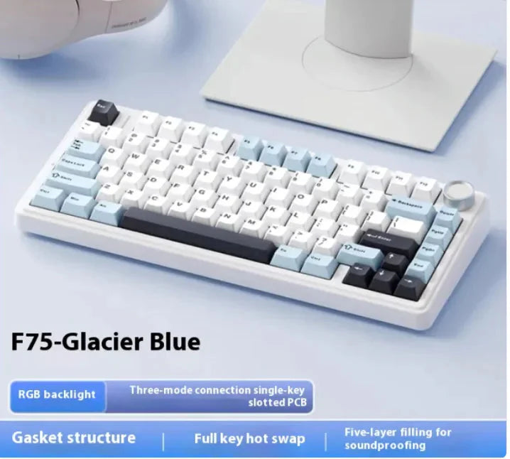 Wireless Three-Mode Bluetooth Mechanical Keyboard Anti Spier