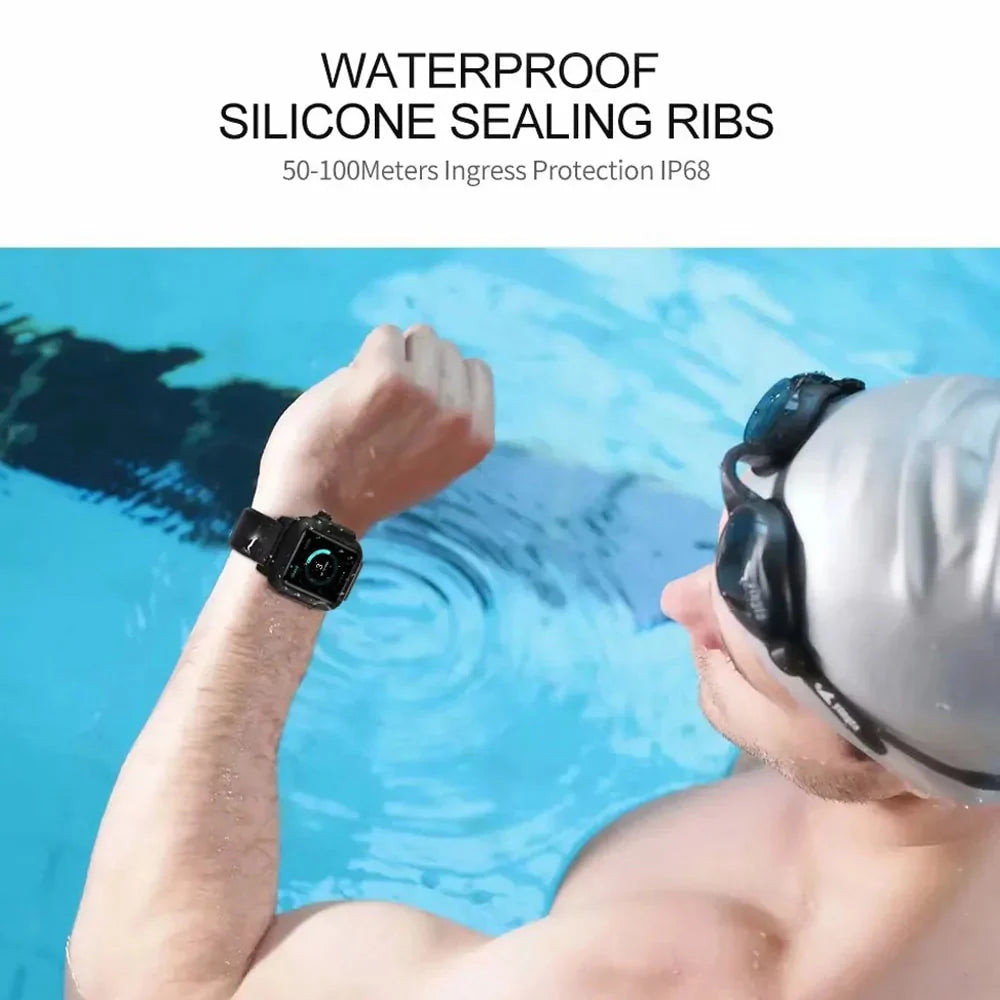 Waterproof Case And Strap Watch Anti Spier