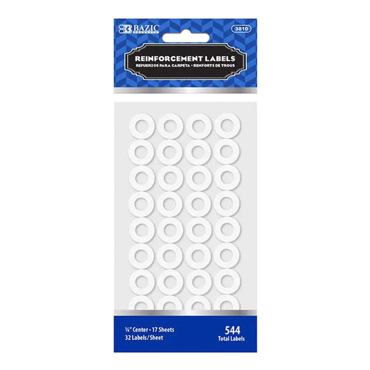 White Label Round Reinforcement (544/Pack) Anti Spier