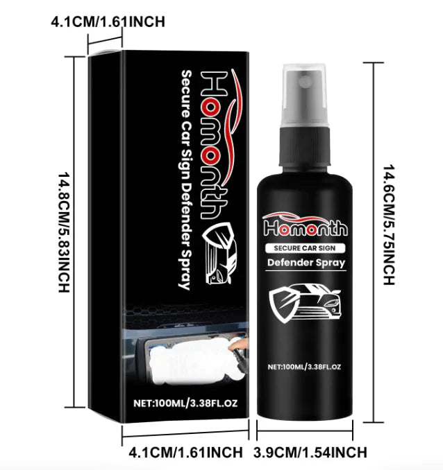 Secure Car Sign Defender Spray Anti Spier