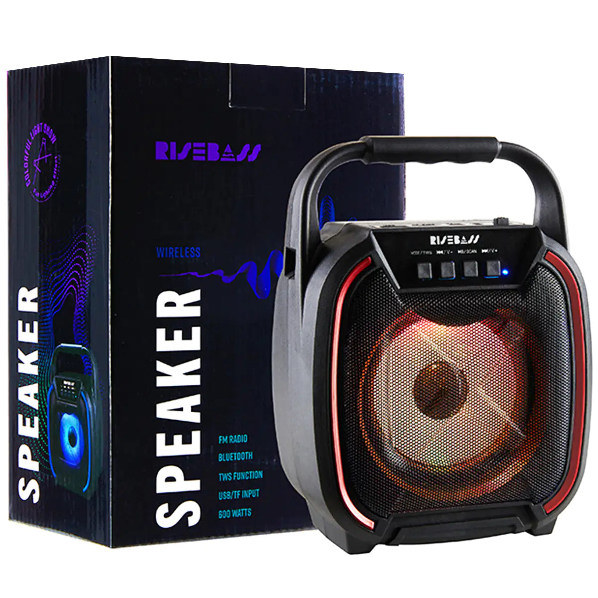 8" 600 watt Speaker - Portable Wireless Bluetooth Speaker with TWS Function - Anti Spier