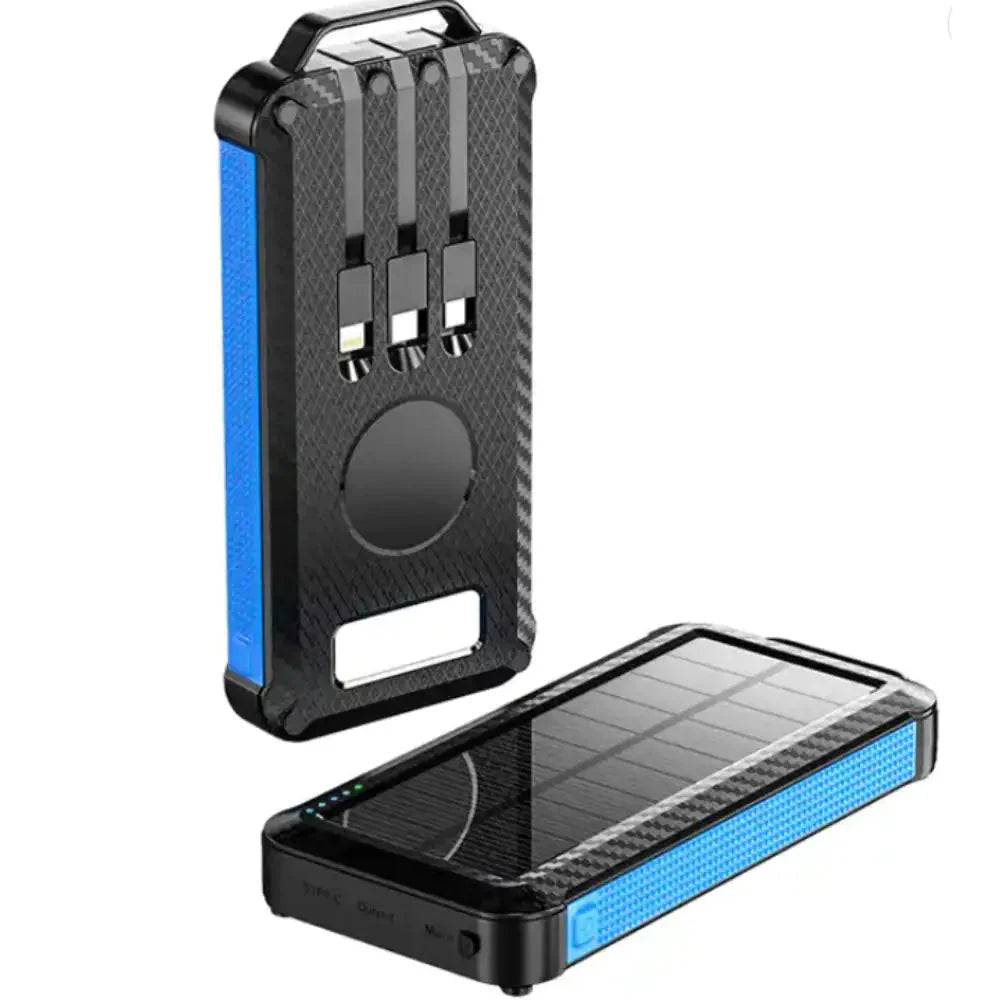 Ip65 Waterproof Portable Wireless Solar Power Bank Panel Charger Solar Powerbank Usb-C Anti Spier