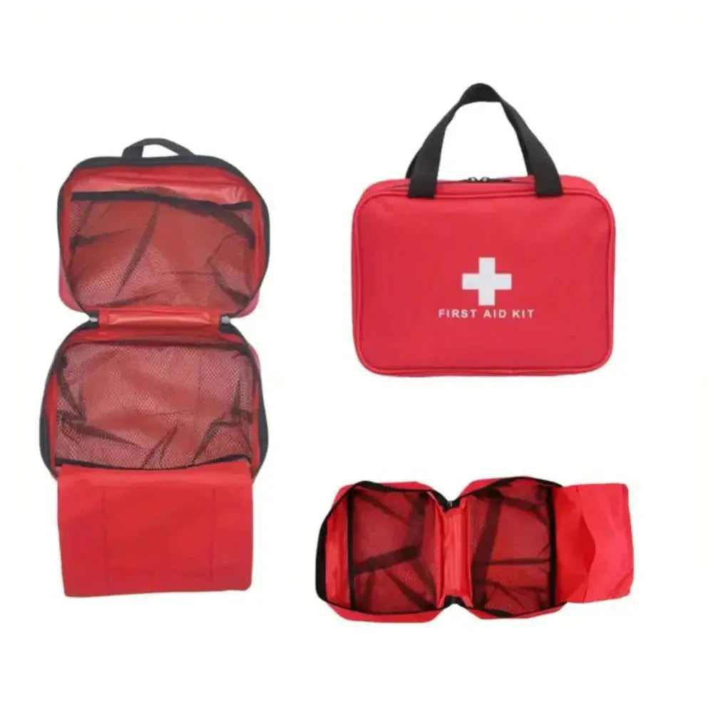 173pcs Large First Aid Kit: Portable Bag For Outdoor Hunting, Hiking, Camping And More - Including Emergency Supplies! Anti Spier