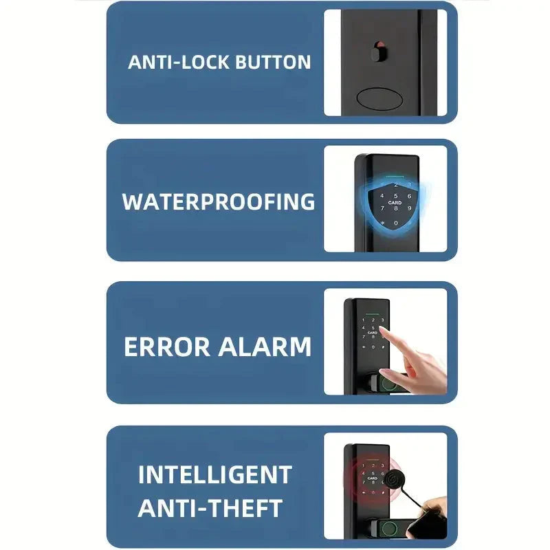 Smart Fingerprint Password Lock for Wooden Doors Anti Spier