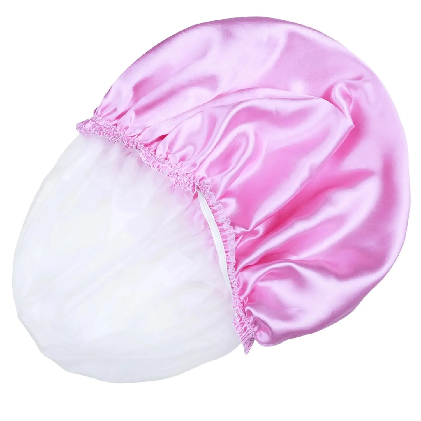 Shower Caps for Women, 4 PCS Elastic and Reusable Bath Caps, Double Waterproof Layers Shower Cap, Bathing Shower Caps, Environmental Protection Hair Bath Hat - Solid Color Solid Color 4 PCS/Set Anti Spier