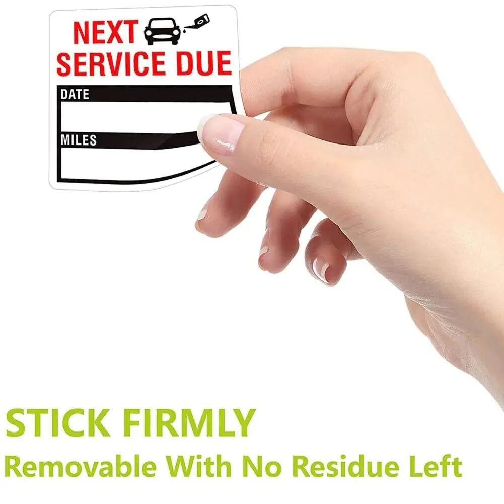 300 Oil Change Service Reminder Stickers Clear Window Lite Sticker Pack 2"x2" US Anti Spier