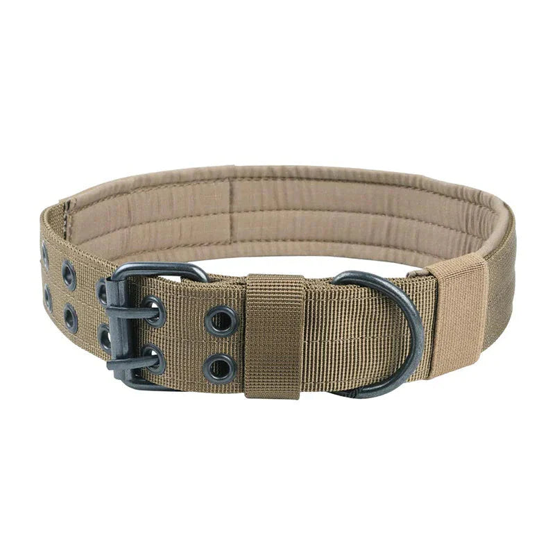 2" Wide Tactical Heavy Duty Nylon Large Dog Collar K9 Military With Metal Buckle Anti Spier