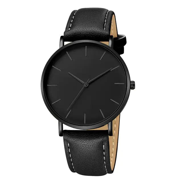 Simple Leather Men's Luxury Watches Anti Spier