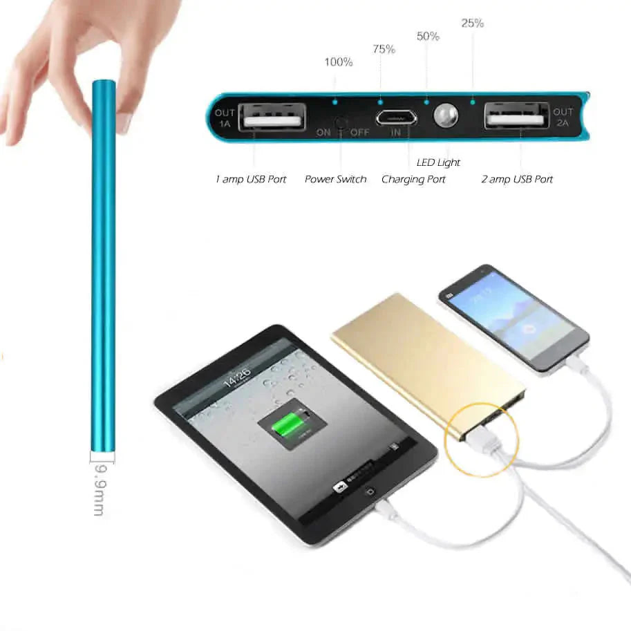Power Bank Book Style Thin Anti Spier