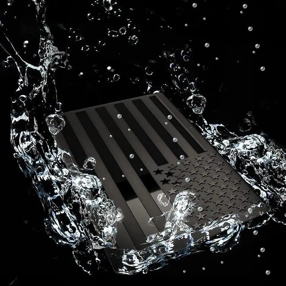 2PCS Metal USA Flag Sticker American Car Truck Decal Emblem Black Anti Spier