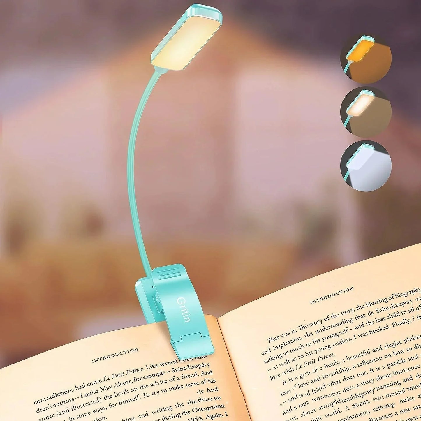 Minimalist LED Rechargeable Book Light Anti Spier