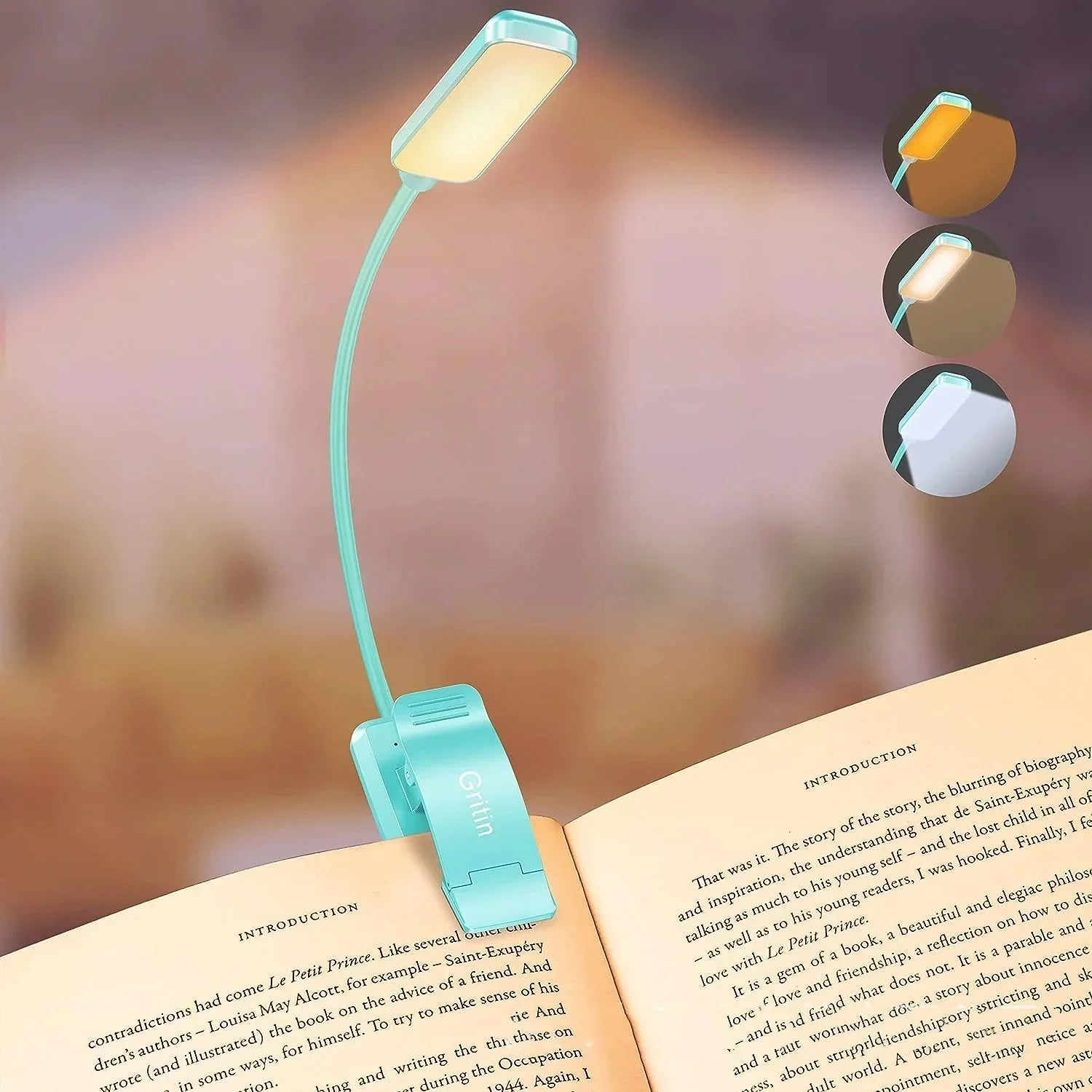 Minimalist LED Rechargeable Book Light Anti Spier
